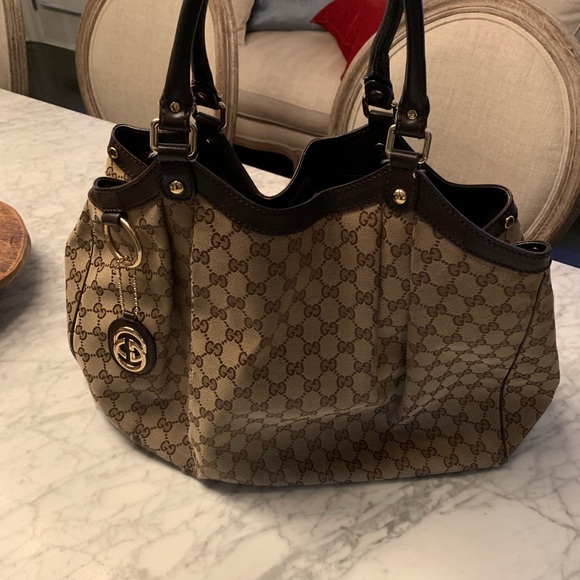 Gucci | Bags | Gucci Large Tote With Gc Logo | Poshmark